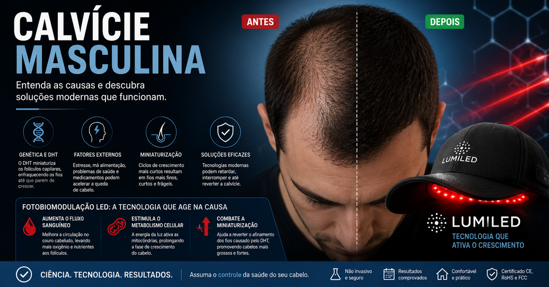 Entenda a Calvície Masculina: Principais Causas e Soluções Reais
