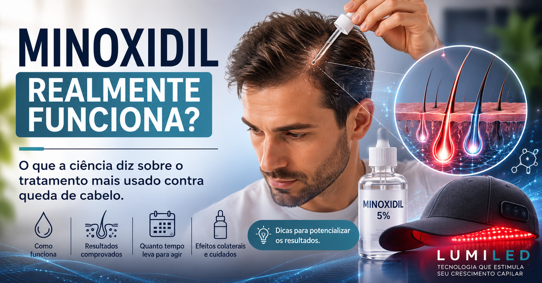Minoxidil realmente funciona? O que a ciência descobriu sobre o tratamento contra a queda de cabelo